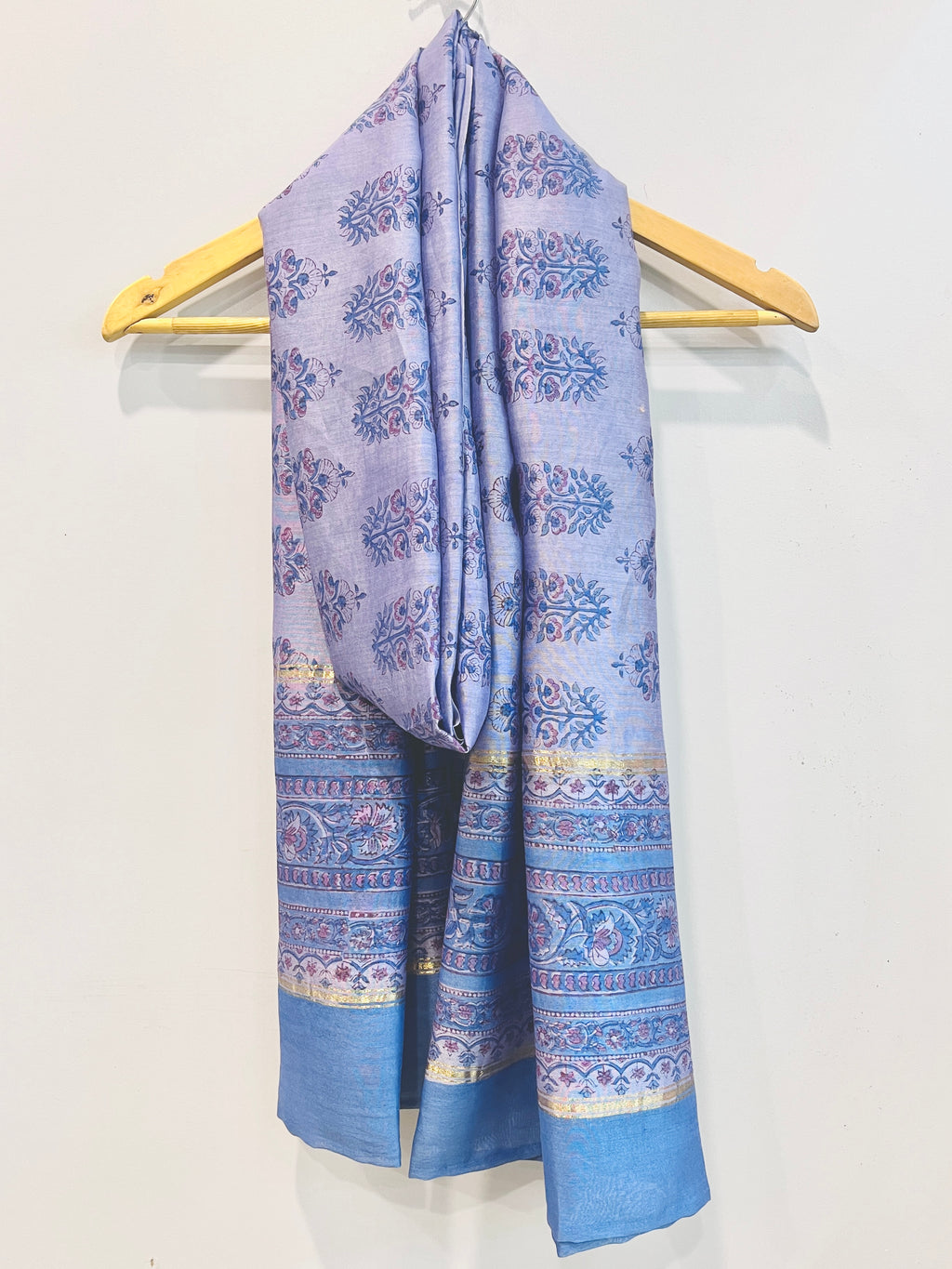 Block Printed Chanderi Dupatta