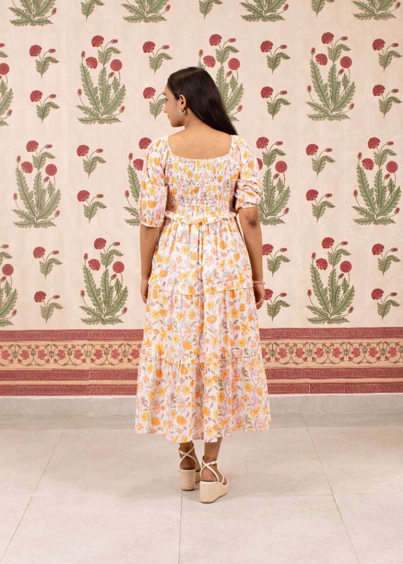 Summer Oranges Printed Dress