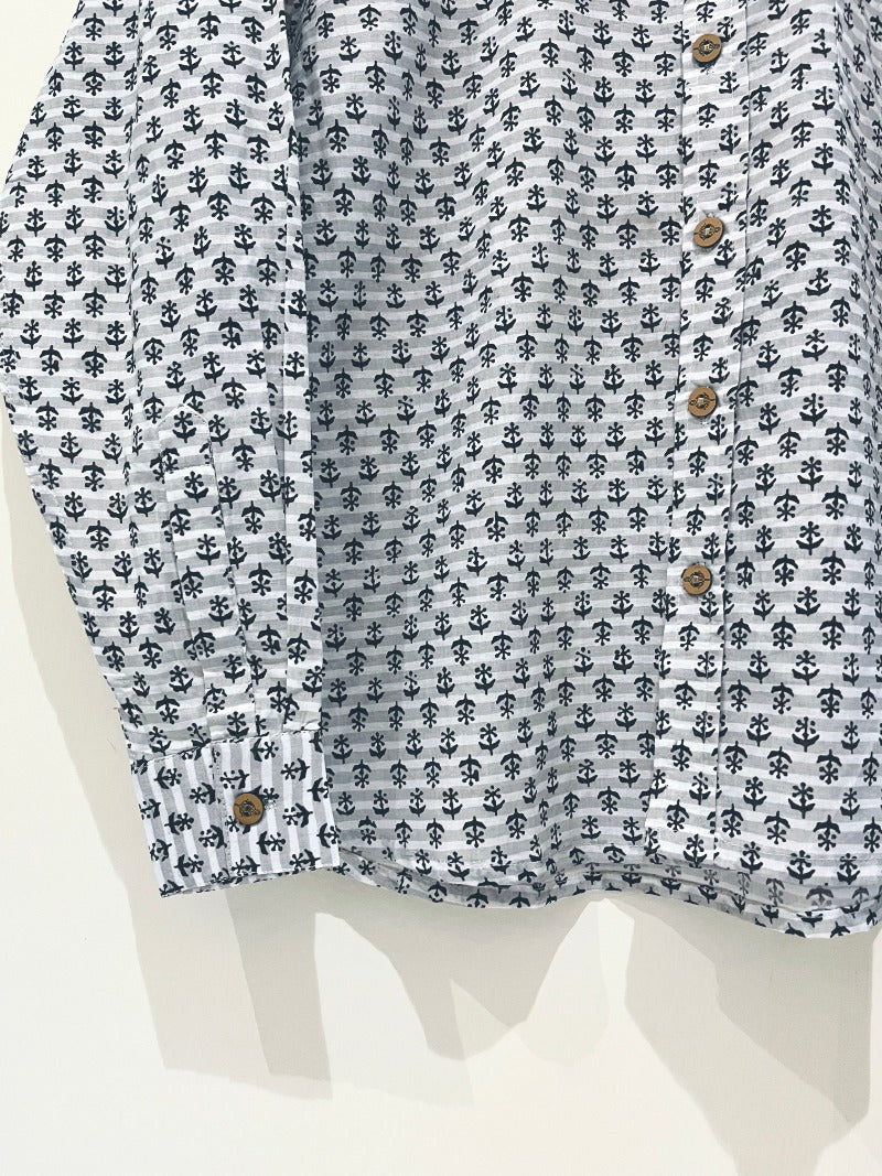 COTTON BLOCK PRINTED FULL SLEEVE SHIRT