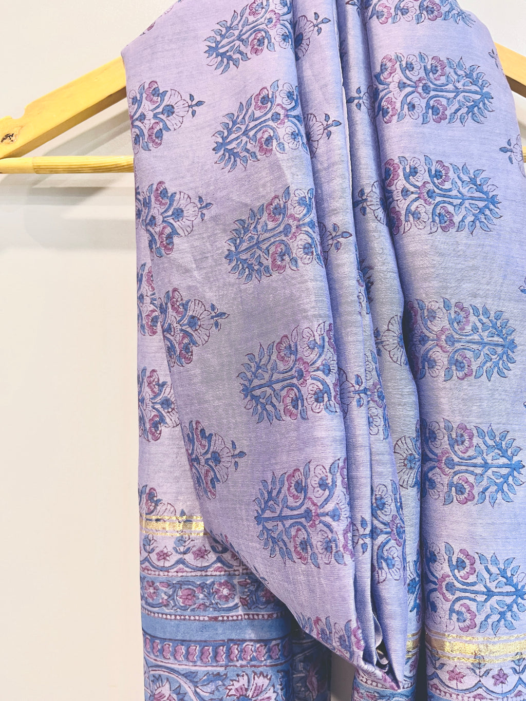 Block Printed Chanderi Dupatta