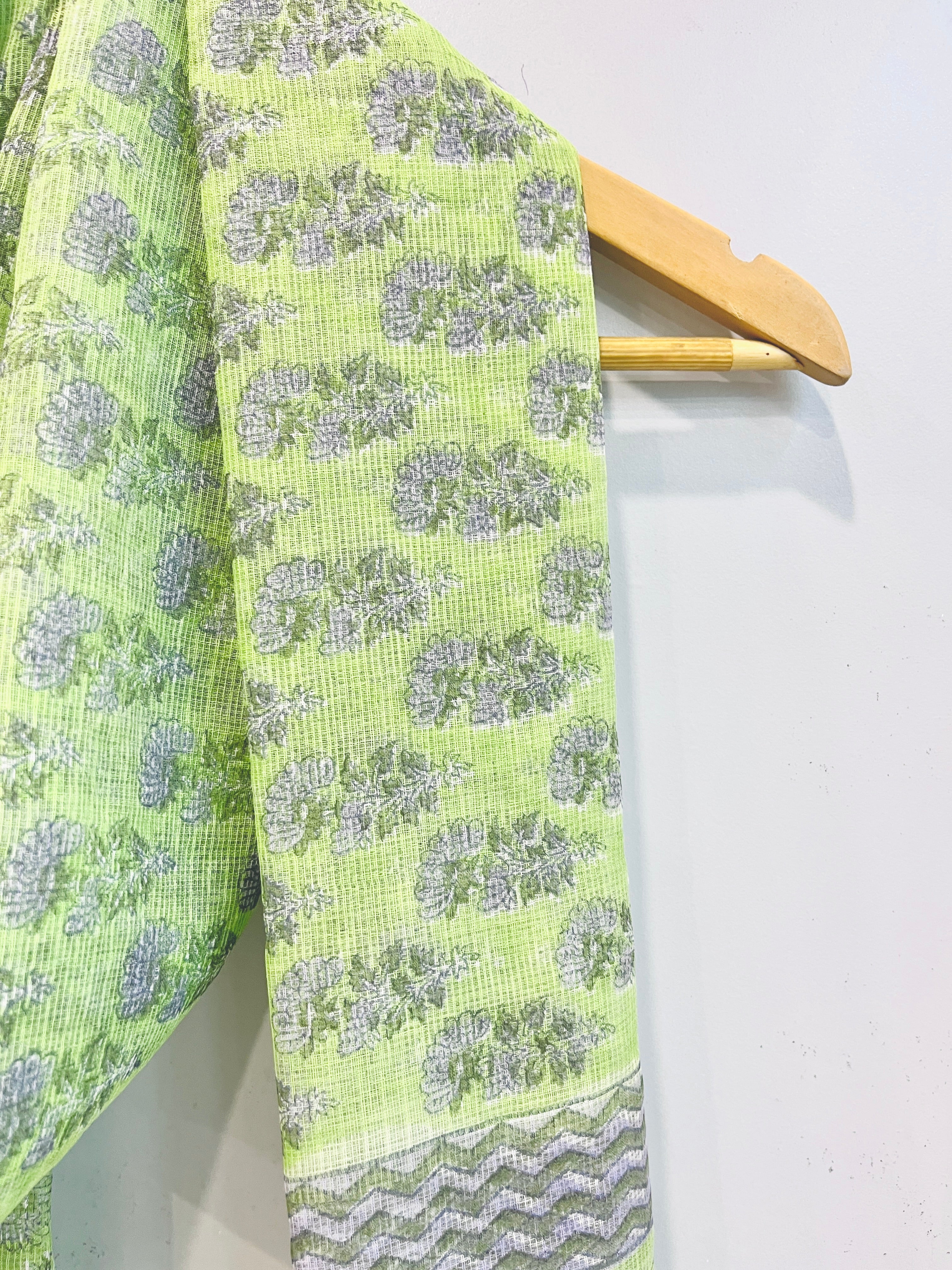 Block Printed Kota Doria Dupatta