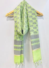 Block Printed Kota Doria Dupatta