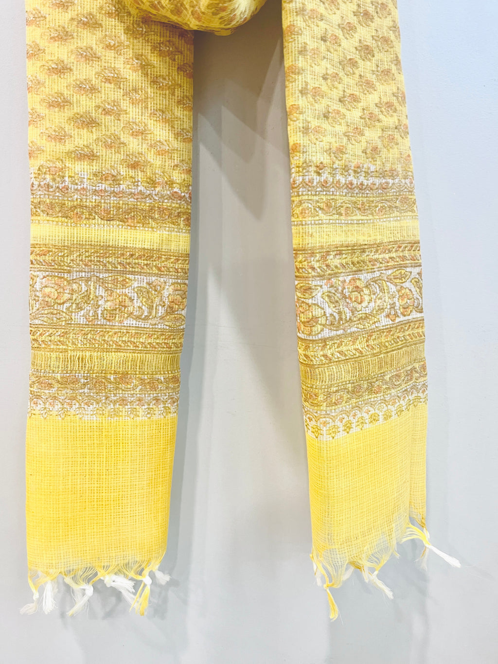 Block Printed Kota Doria Dupatta
