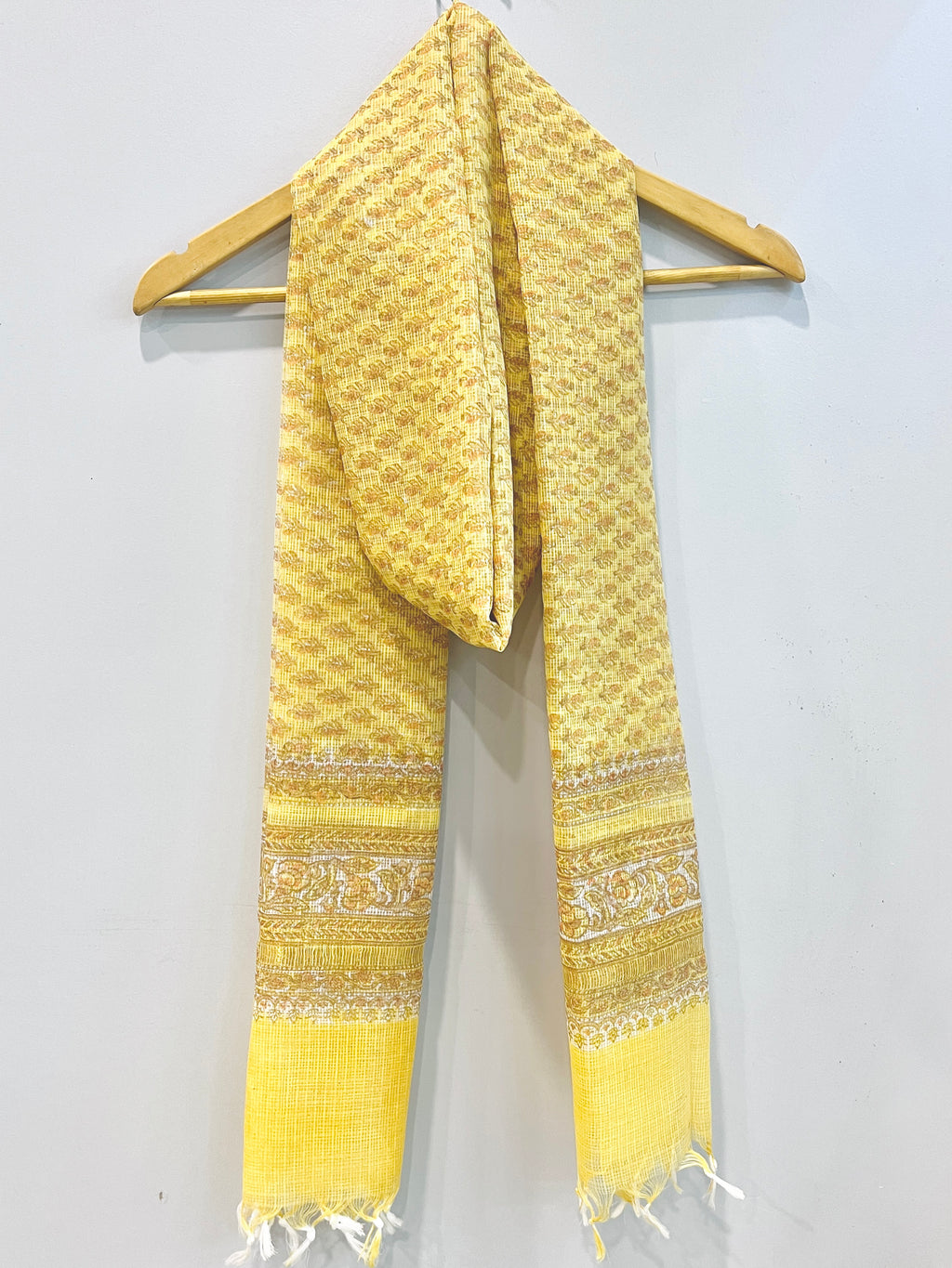 Block Printed Kota Doria Dupatta