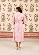 Peachy Pink Printed Dress