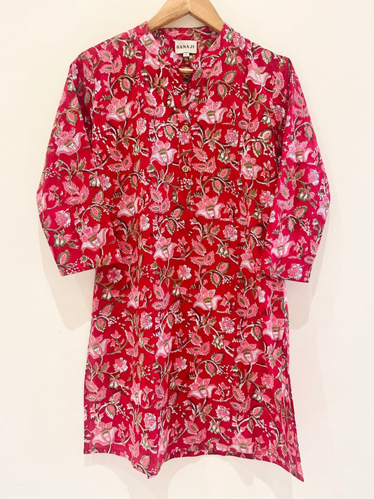 Royal Red Kurta Pant Co-Ord Set