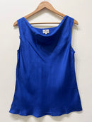 Blue Modal Satin Short Top - Pre Order