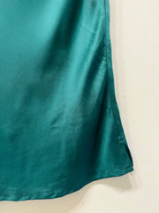 Emerald Satin Drape Top