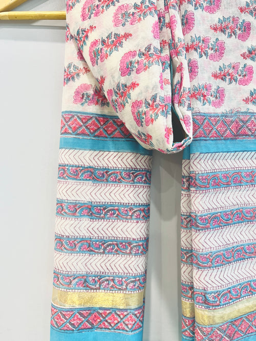 Block Printed Chanderi Dupatta