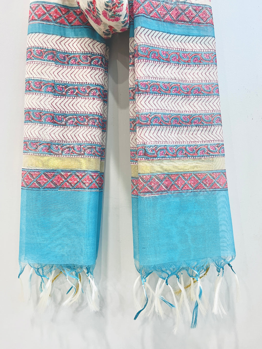 Block Printed Chanderi Dupatta