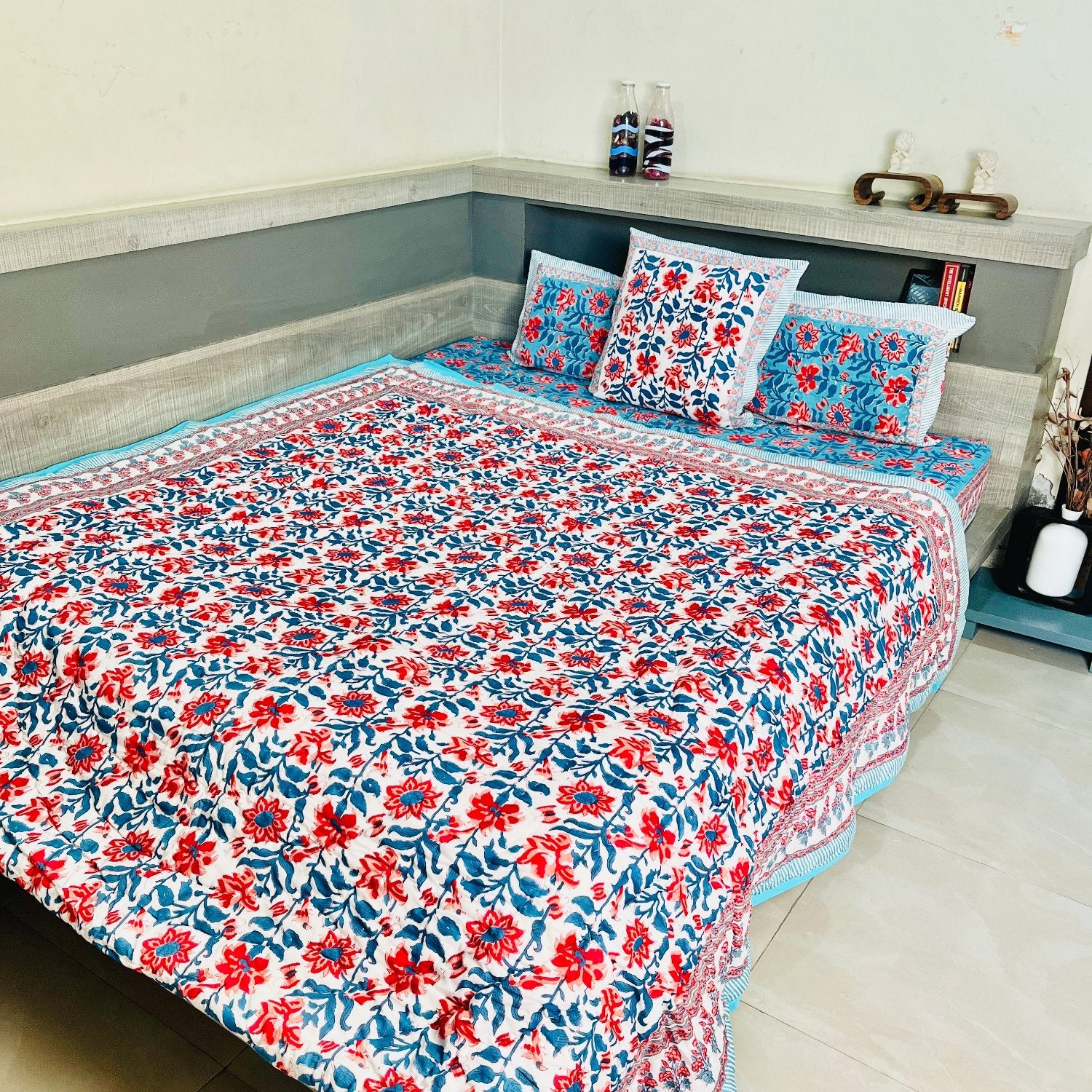 Floral Dreams Jaipuri Razai