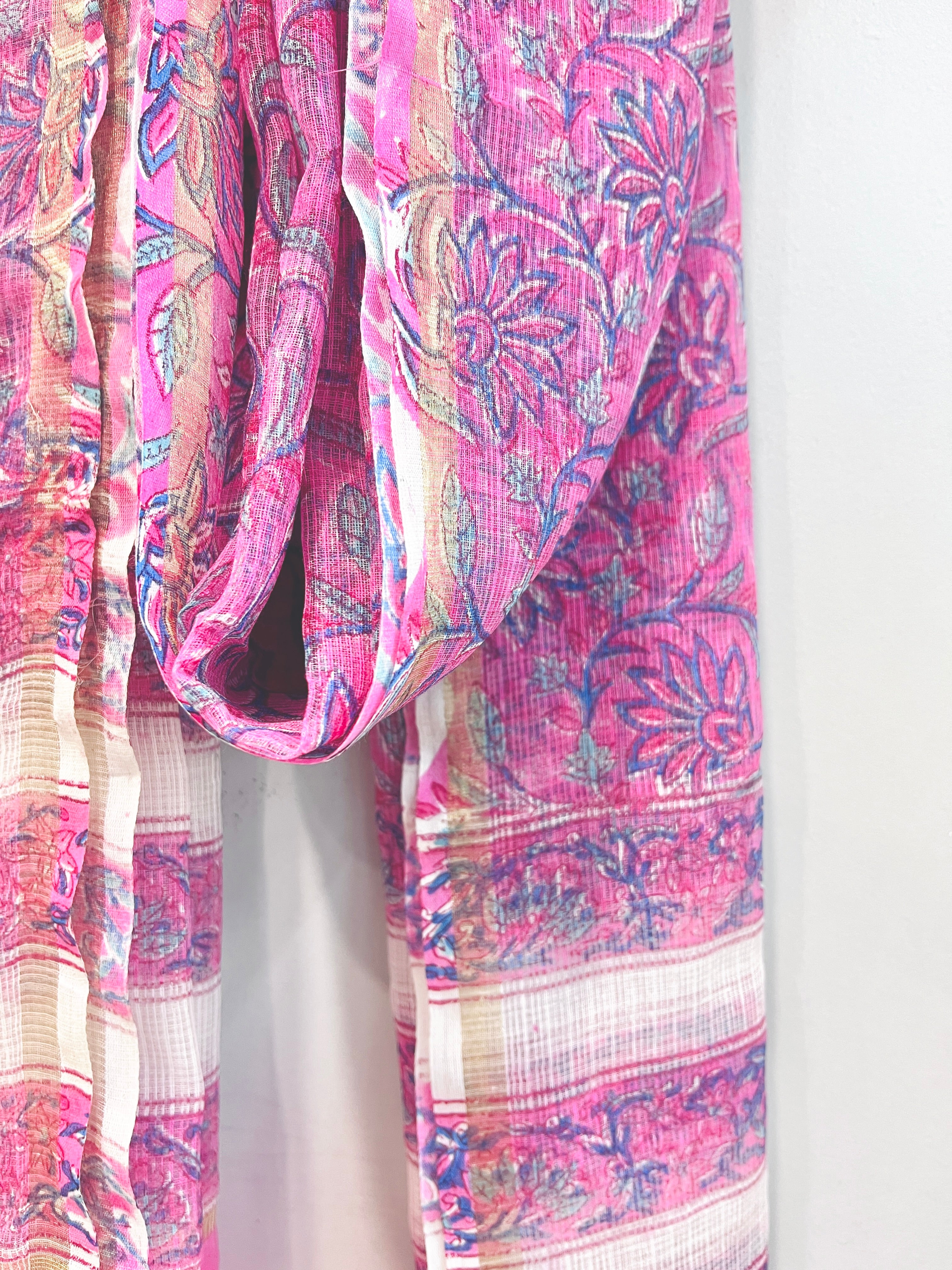 Block Printed Kota Doria Dupatta