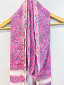 Block Printed Kota Doria Dupatta