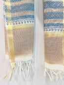Block Printed Chanderi Dupatta