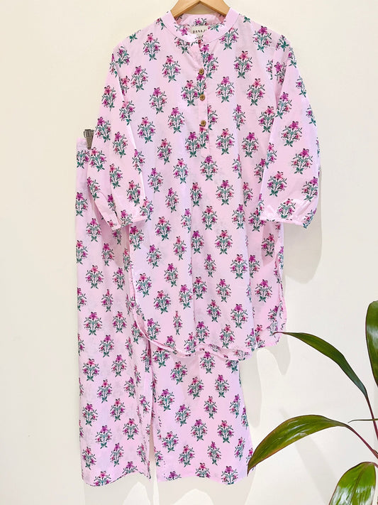 Pink Haze Kurta Pant Co-Ord Set