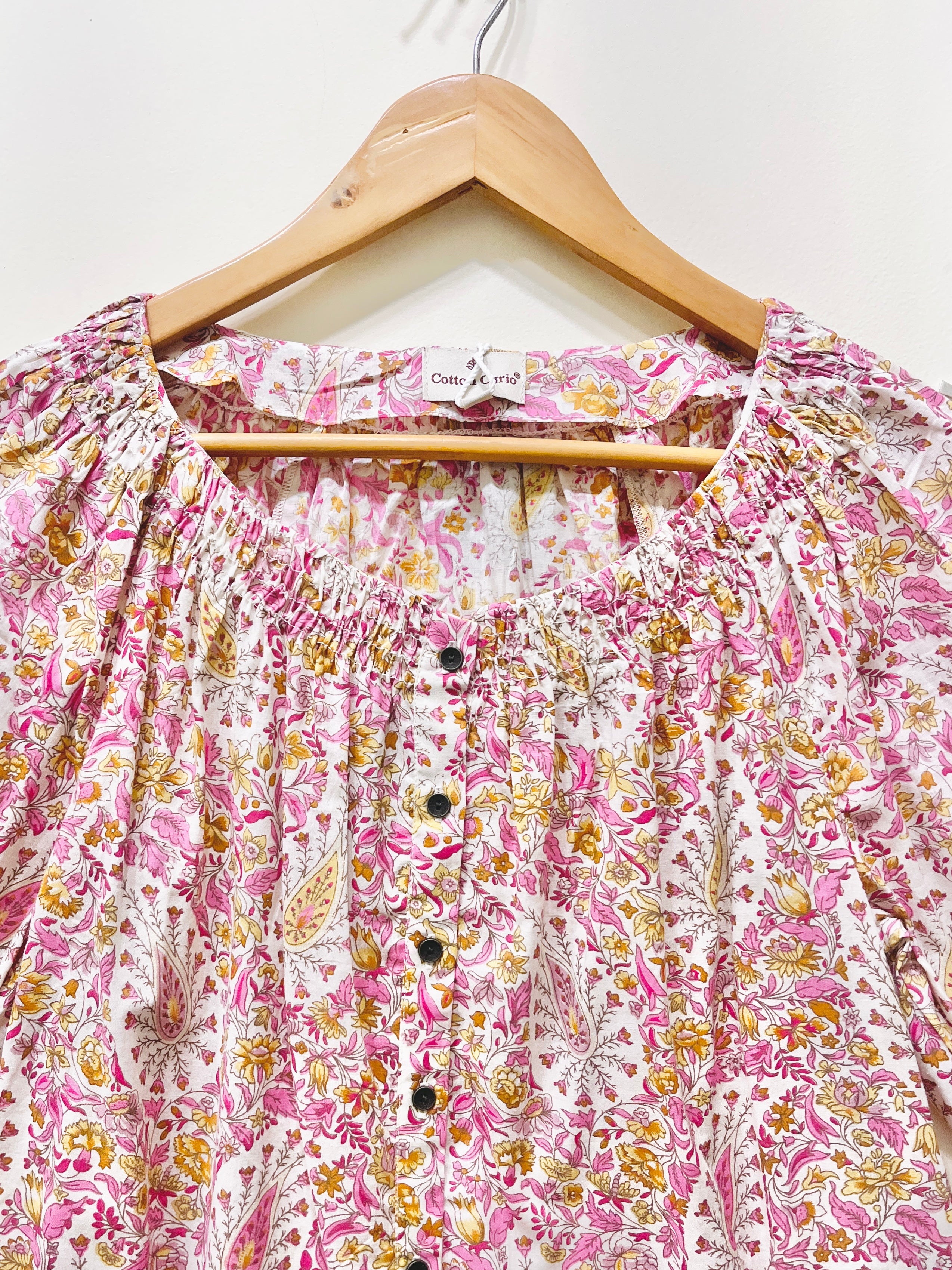 Block Printed Cotton Short Top