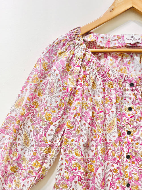 Block Printed Cotton Short Top