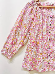 Rosewood Whisper Peasant Top