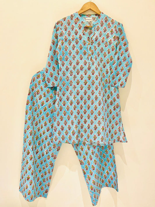 Green Buti Kurta Pant Co-Ord Set