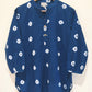 Natural Indigo Shibori Dyed Cotton Short Kurti