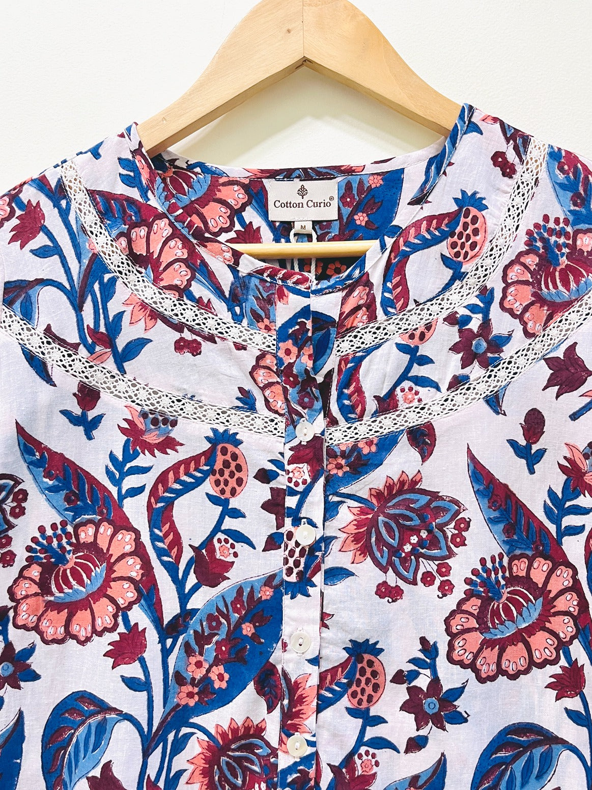 Coral Garden Block Printed Short Top