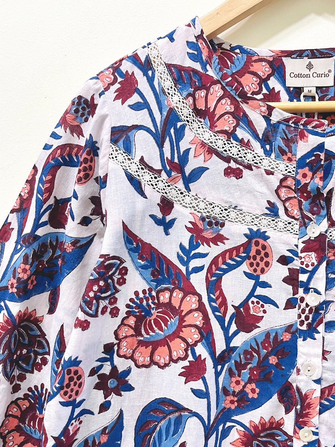 Coral Garden Block Printed Short Top