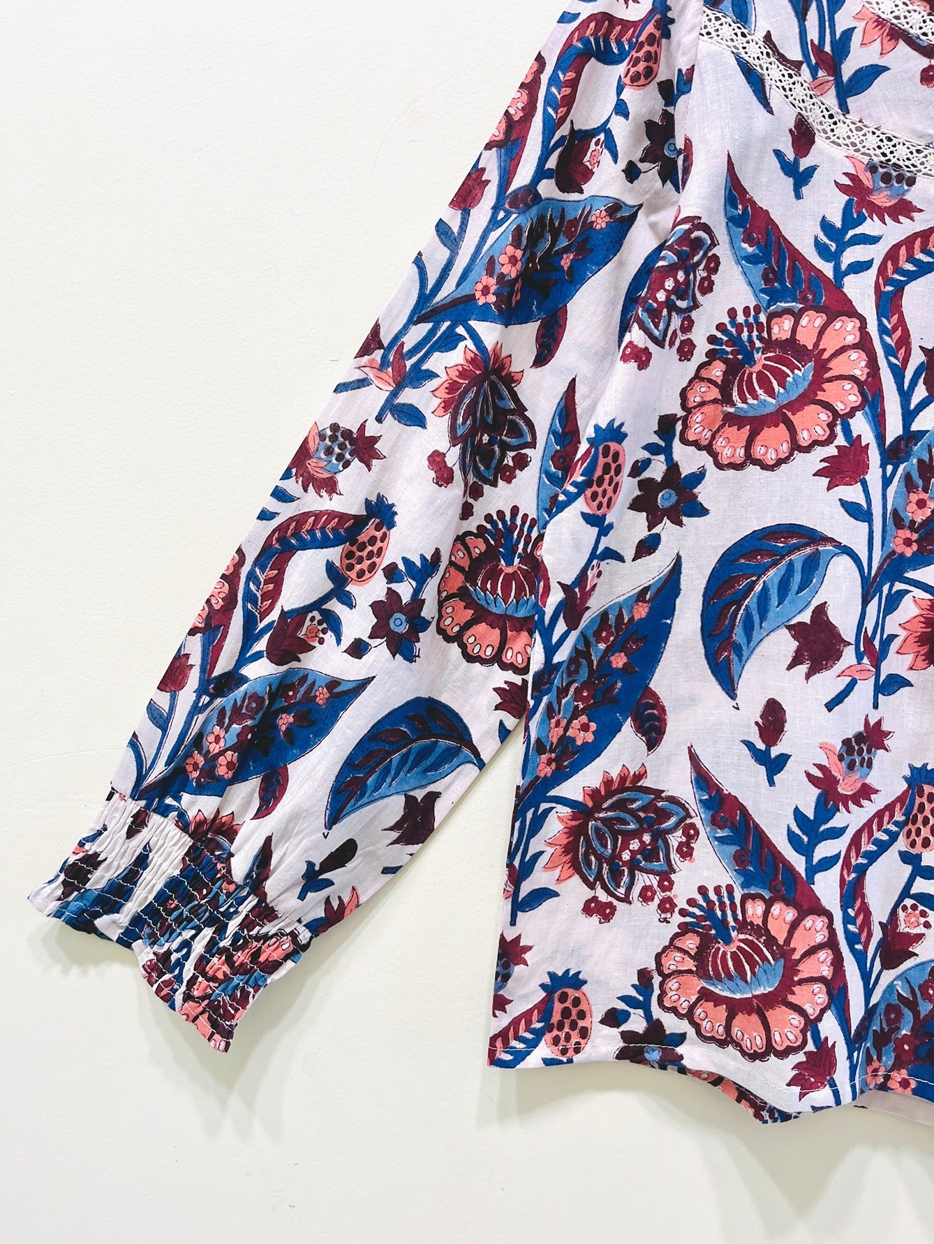Coral Garden Block Printed Short Top