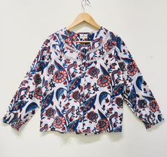 Coral Garden Block Printed Short Top