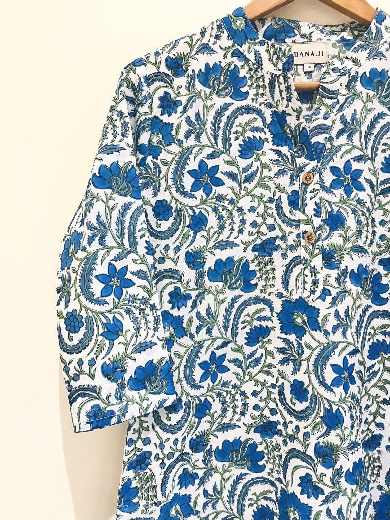 Blue Chintz Kurta Pant Co-Ord Set
