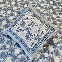 Grey Flower  Cushion Covers