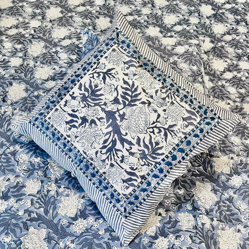 Grey Flower  Cushion Covers