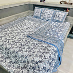 Grey Flower Jaipuri Razai