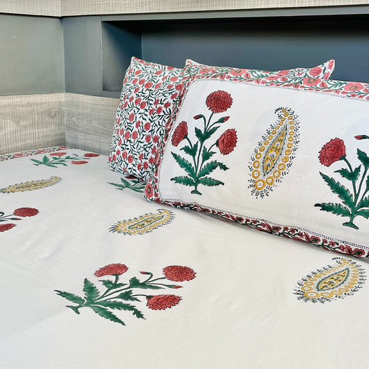 Wild Poppy Bed Sheet with Pillow Covers