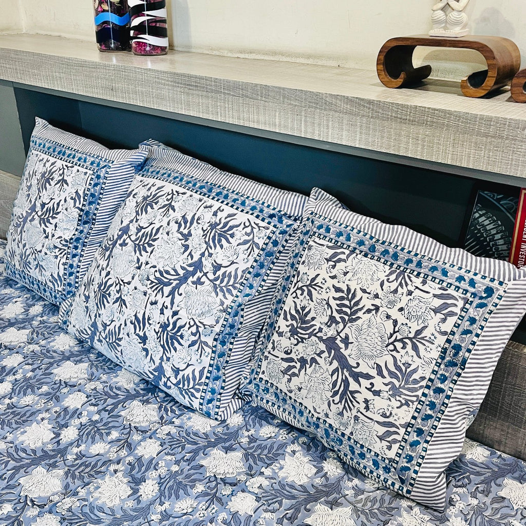 Grey Flower  Cushion Covers