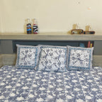 Grey Flower  Cushion Covers