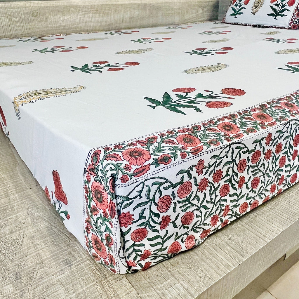Wild Poppy Bed Sheet with Pillow Covers