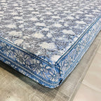 Grey Flower Bed Sheet with Pillow Covers