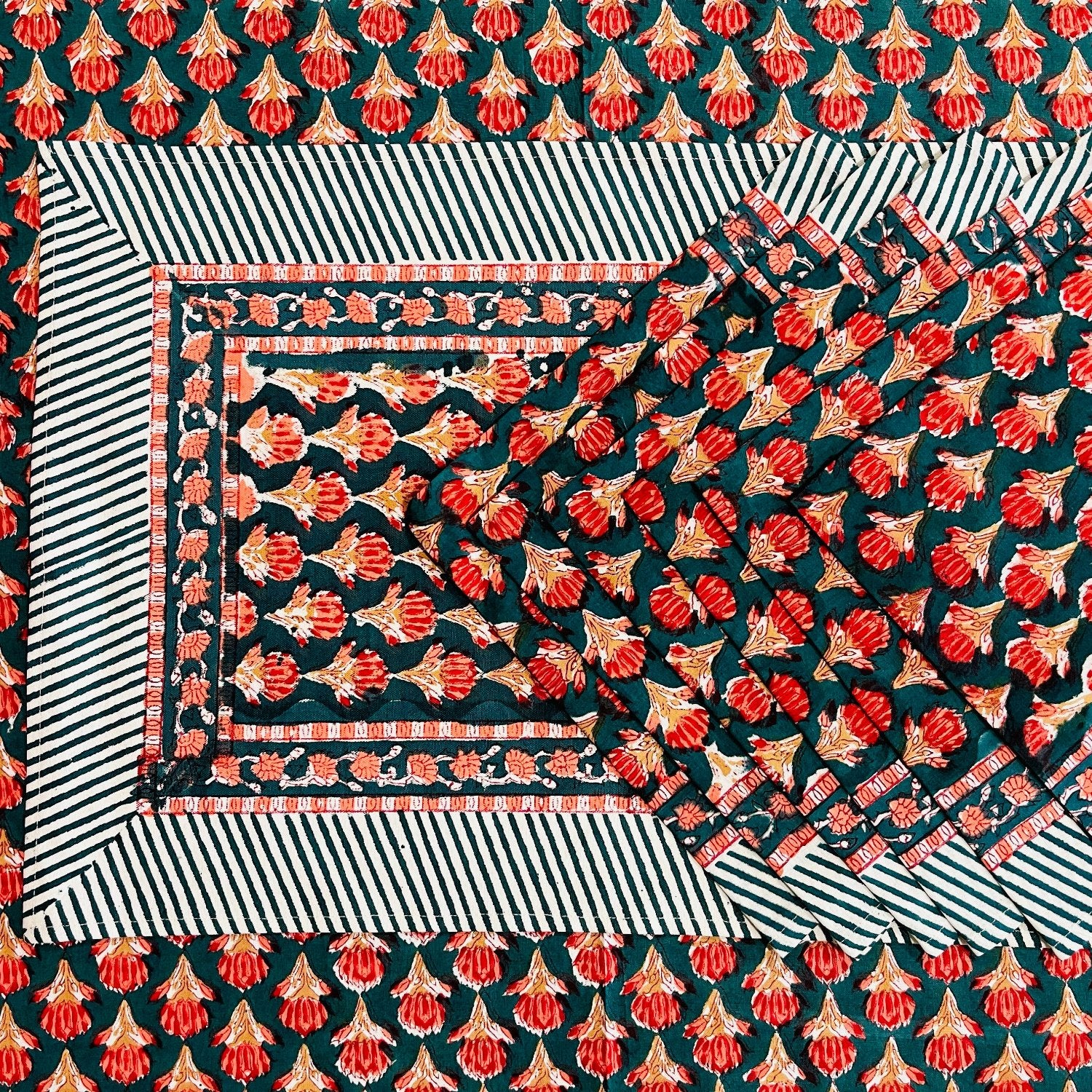 Red and Green Napkins & Placemats