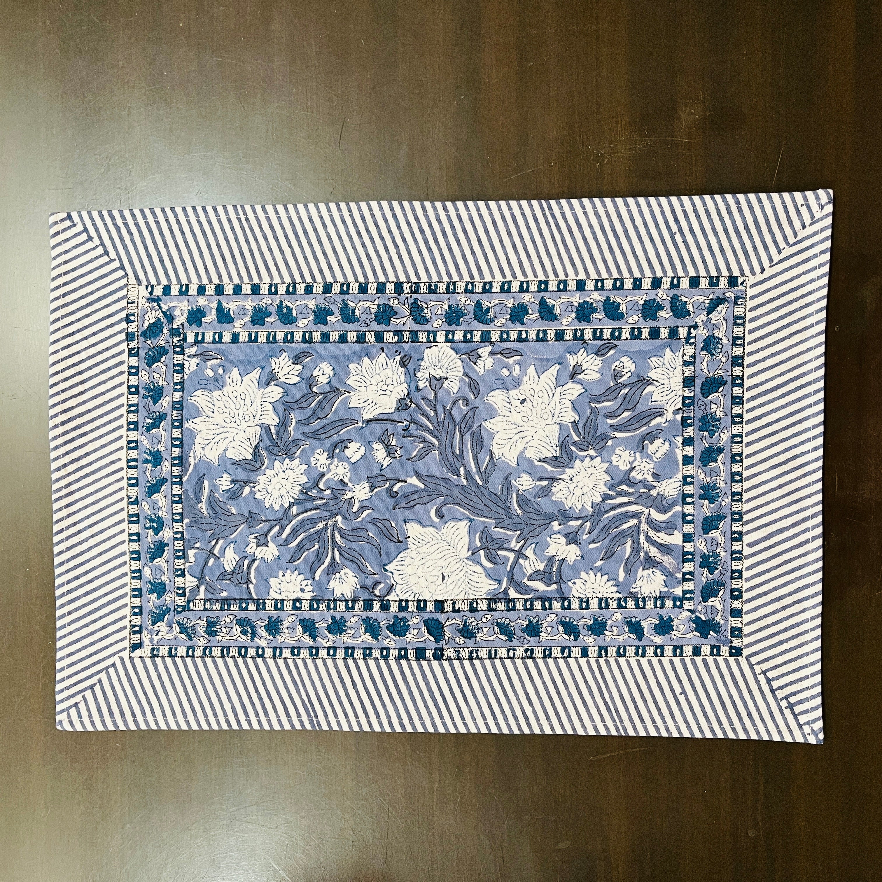 Grey Flower Napkins & Placemats