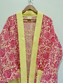 Yellow Printed Bath Robe