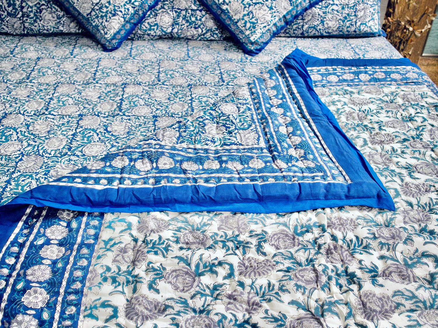 Coastal Blue Jaipuri Razai