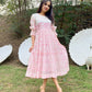 'Chanderi Silk' Pink Bloom Printed Dress - Limited Edition