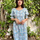Frosty Bloom Block Printed Dress