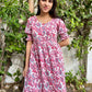 Aqua Petal Block Printed Dress