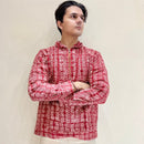 Red Printed Printed Hoodie