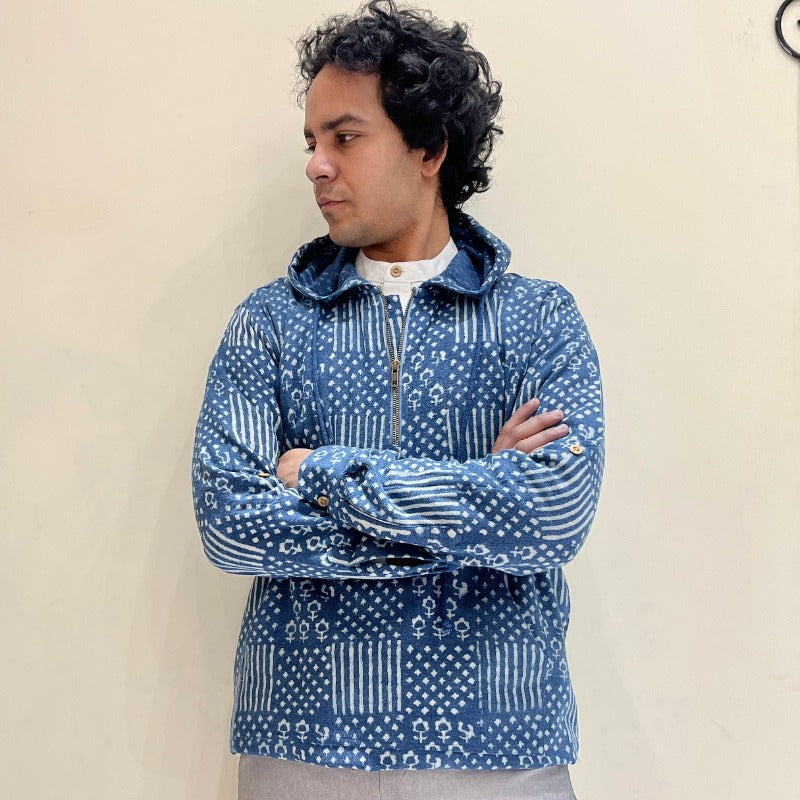 Kala Cotton Natural Indigo Hoodie