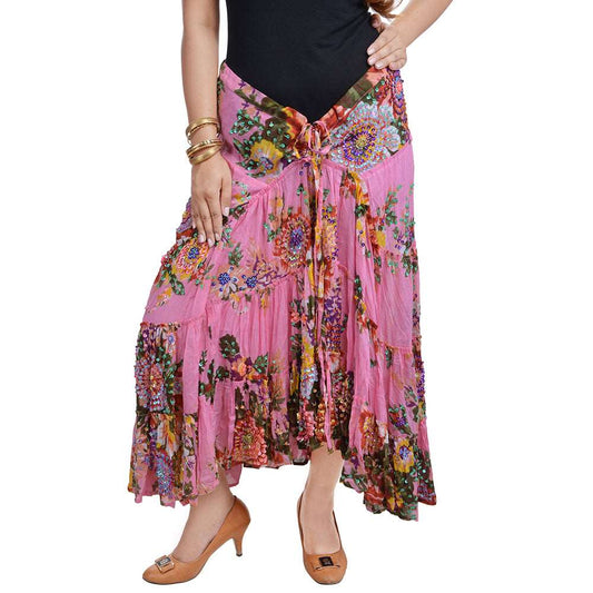 Printed Asymmetrical Skirt