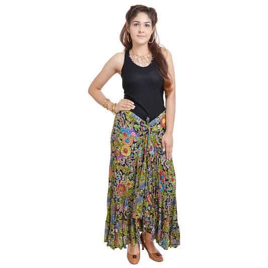 Cotton Asymmetrical Skirt with Bead Work