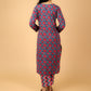 Cotton Printed Kurta Pant Set With Dupatta