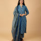 Cotton Printed Kurta Pant Set With Dupatta